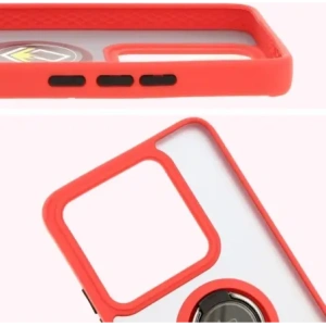 Hurtownia GSM - Bizon Case Hybrid Ring Xiaomi 14T füstös piros kerettel - BIZ6928 - {ean13} - Hurt