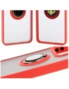 Hurtownia GSM - Etui s úchytem na prst Bizon Case Hybrid Ring do Xiaomi 14T kouřové s červeným rámečkem - BIZ6928 - {ean13} - Hurt