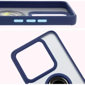 Hurtownia GSM - Bizon Case Hybrid Ring Xiaomi 14T fumuriu cu un cadru albastru închis - BIZ6929 - {ean13} - Hurt