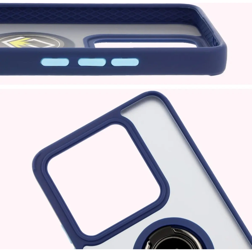 Hurtownia GSM - Bizon Case Hybrid Ring Xiaomi 14T rauchig mit einem marineblauen Rahmen - BIZ6929 - {ean13} - Hurt