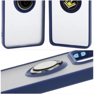 Hurtownia GSM - Bizon Case Hybrid Ring Xiaomi 14T fumuriu cu un cadru albastru închis - BIZ6929 - {ean13} - Hurt