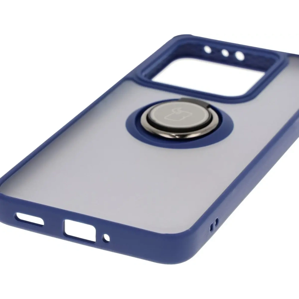 Hurtownia GSM - Bizon Case Hybrid Ring Xiaomi 14T rauchig mit einem marineblauen Rahmen - BIZ6929 - {ean13} - Hurt