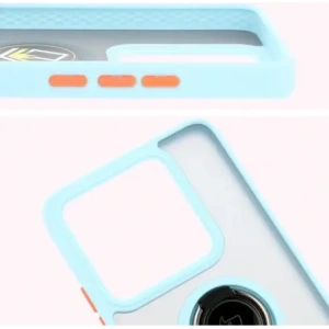 Hurtownia GSM - Bizon Case Hybrid Ring Xiaomi 14T füstös színben, világoskék kerettel - BIZ6930 - {ean13} - Hurt