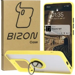 Hurtownia GSM - Bizon Case Hybrid Ring Xiaomi 14T füstös sárga kerettel - BIZ6931 - {ean13} - Hurt