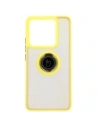 Wholesale Bizon Case Hybrid Ring Xiaomi 14T smoky with a yellow frame - BIZ6931 - {ean13} - Hurt