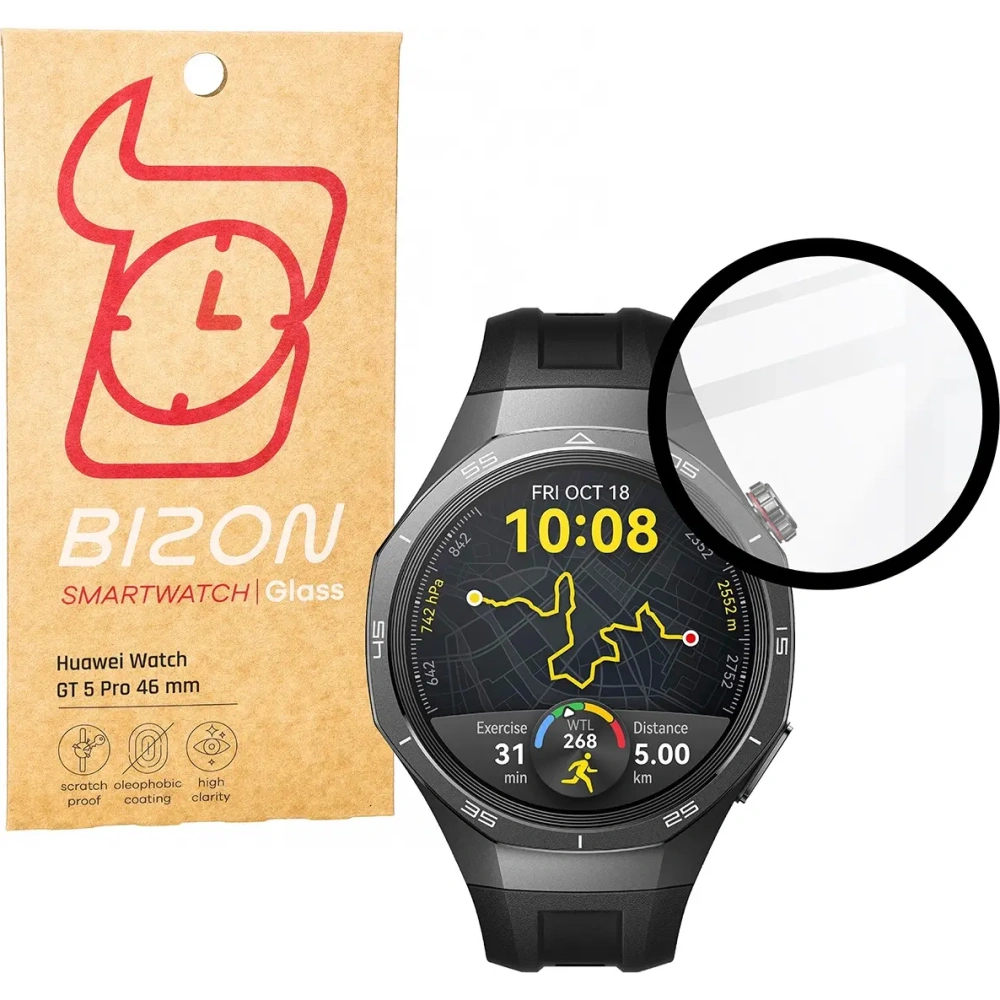 Hurtownia GSM - Bizon Glass Watch Edge Hybrid Huawei Watch GT 5 Pro 46 mm fekete - BIZ6932 - {ean13} - Hurt