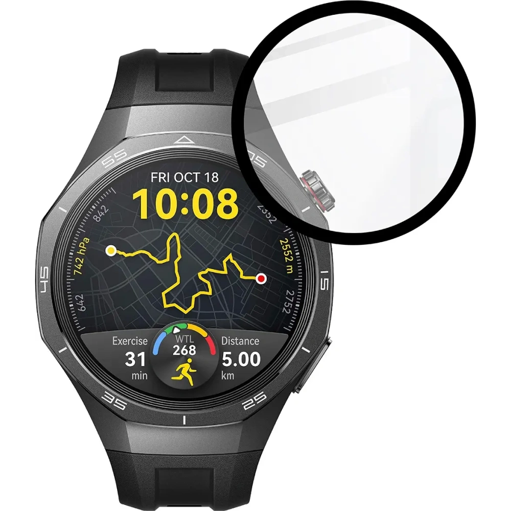 Hurtownia GSM - Sklo hybridní Bizon Glass Watch Edge Hybrid pro Huawei Watch GT 5 Pro 46 mm černé - BIZ6932 - {ean13} - Hurt