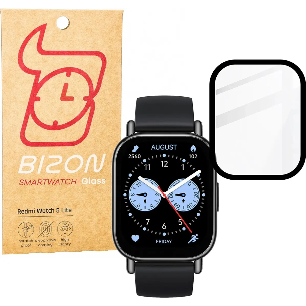 Wholesale Bizon Glass Watch Edge Hybrid Xiaomi Redmi Watch 5 Lite black - BIZ6933 - {ean13} - Hurt