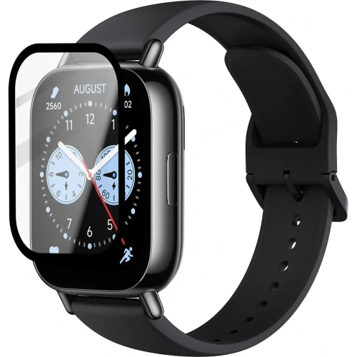 Szkło hybrydowe Bizon Glass Watch Edge Hybrid do Xiaomi Redmi Watch 5 Lite czarne