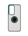 Hurtownia GSM - Bizon Case Hybrid Ring Oppo Reno 12 rauchig mit einem dunkelgrünen Rahmen - BIZ6935 - {ean13} - Hurt