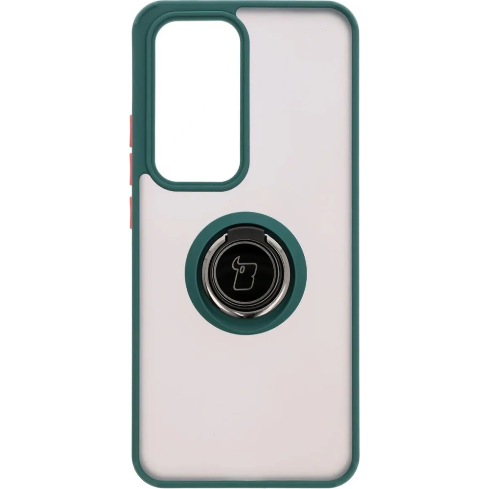 Hurtownia GSM - Bizon Case Hybrid Ring Oppo Reno 12 rauchig mit einem dunkelgrünen Rahmen - BIZ6935 - {ean13} - Hurt