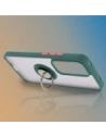 Hurtownia GSM - Etui s úchopem na prst Bizon Case Hybrid Ring pro Oppo Reno 12 kouřové s tmavozeleným rámem - BIZ6935 - {ean13} - Hurt