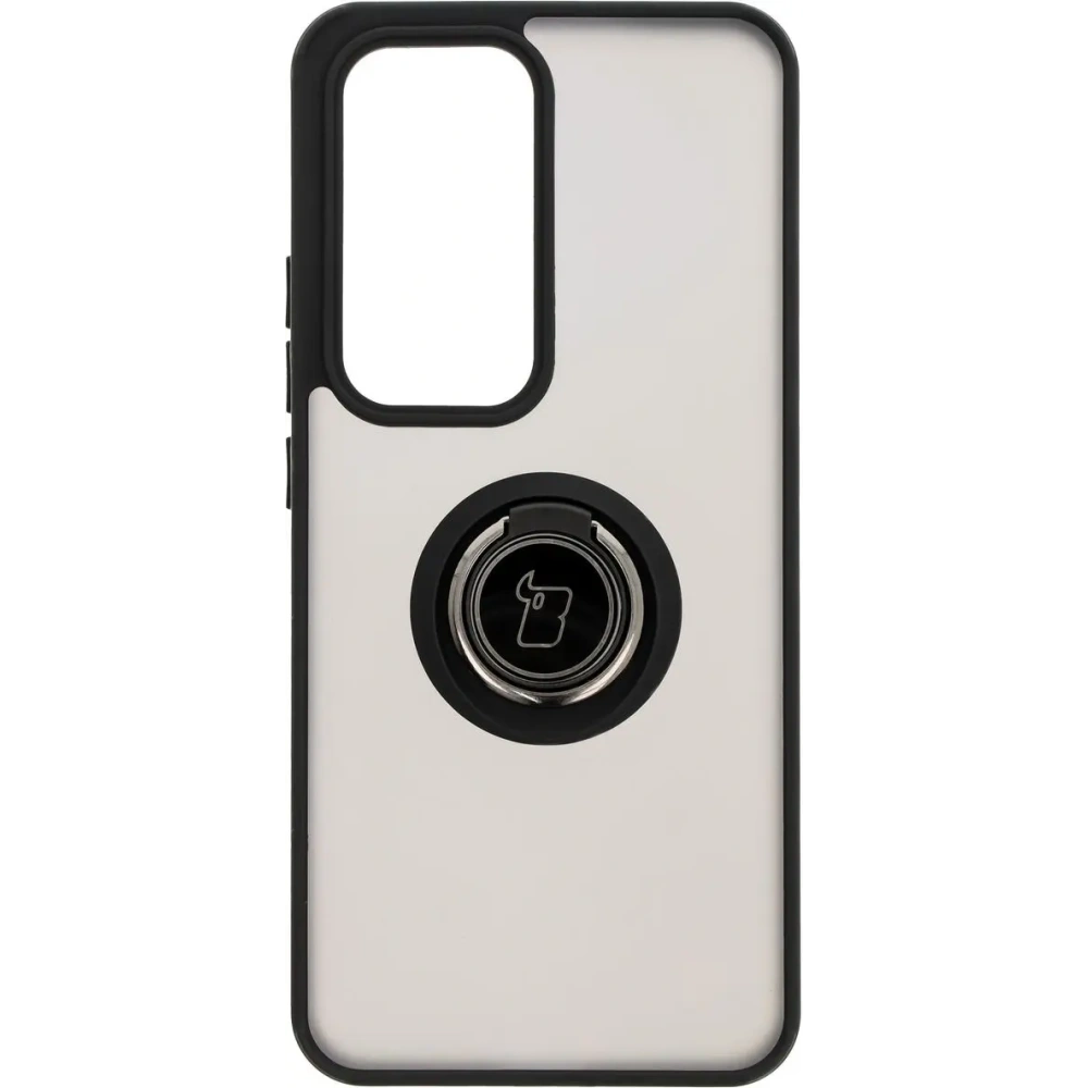 Hurtownia GSM - Etui s úchytem na prst Bizon Case Hybrid Ring pro Oppo Reno 12 kouřové s černým rámečkem - BIZ6936 - {ean13} - Hurt