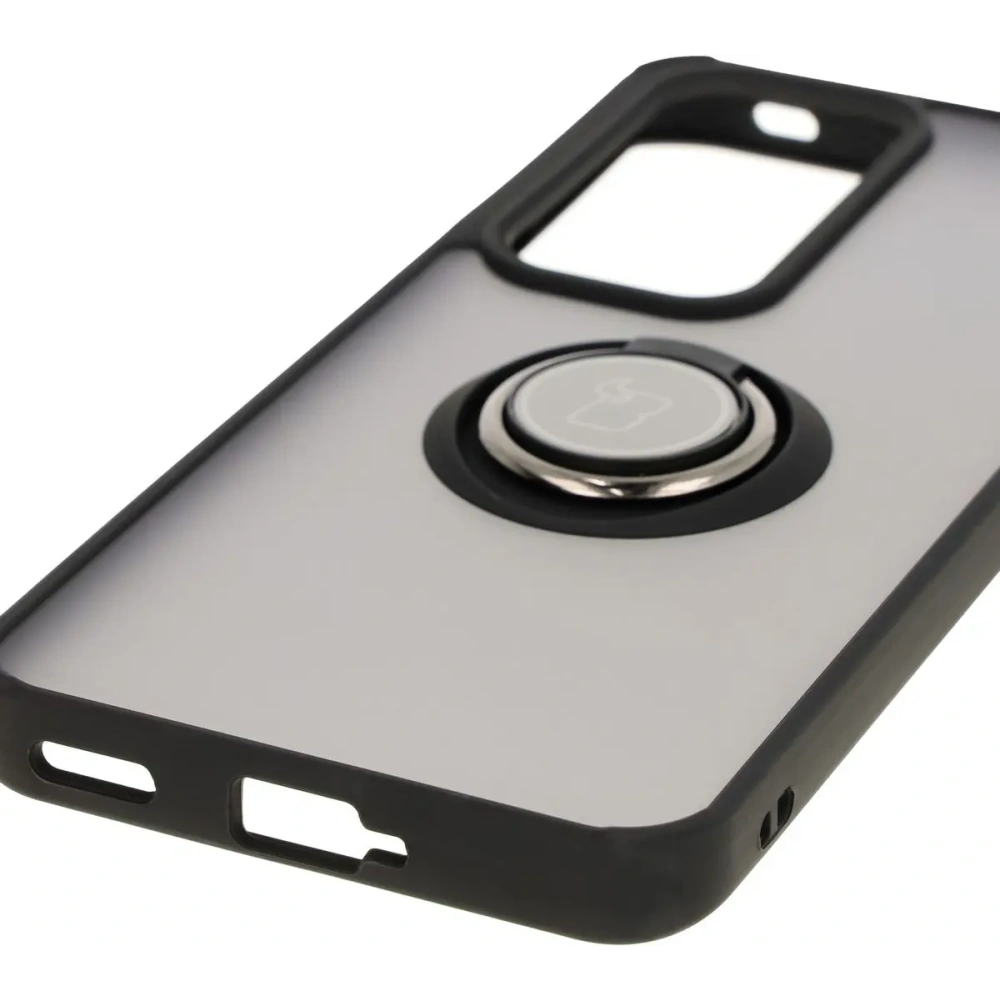 Hurtownia GSM - Bizon Case Hybrid Gyűrű Oppo Reno 12 füstös fekete kerettel - BIZ6936 - {ean13} - Hurt