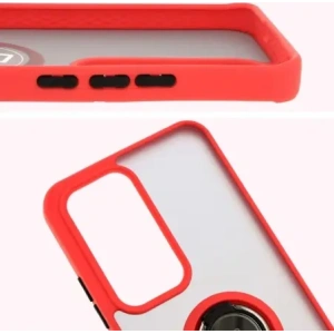 Hurtownia GSM - Bizon Case Hybrid Gyűrű Oppo Reno 12 füstös piros kerettel - BIZ6937 - {ean13} - Hurt
