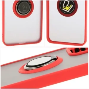 Hurtownia GSM - Bizon Case Hybrid Gyűrű Oppo Reno 12 füstös piros kerettel - BIZ6937 - {ean13} - Hurt