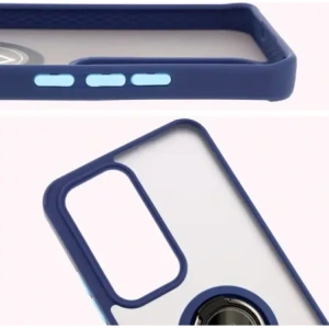 Hurtownia GSM - Bizon Case Hybrid Gyűrű Oppo Reno 12 füstös színben, tengerészkék kerettel. - BIZ6938 - {ean13} - Hurt