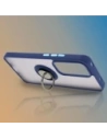 Hurtownia GSM - Etui s úchytem na prst Bizon Case Hybrid Ring pro Oppo Reno 12 kouřové s modrým rámečkem - BIZ6938 - {ean13} - Hurt