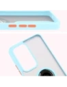 Hurtownia GSM - Bizon Case Hybrid Gyűrű Oppo Reno 12 füstös színben, világoskék kerettel - BIZ6939 - {ean13} - Hurt