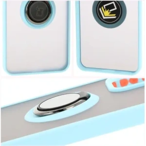 Hurtownia GSM - Bizon Case Hybrid Gyűrű Oppo Reno 12 füstös színben, világoskék kerettel - BIZ6939 - {ean13} - Hurt