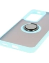 Hurtownia GSM - Bizon Case Hybrid Ring Oppo Reno 12 fumuriu cu un cadru bleu deschis. - BIZ6939 - {ean13} - Hurt
