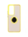 Wholesale Bizon Case Hybrid Ring Oppo Reno 12 smoky with a yellow frame - BIZ6940 - {ean13} - Hurt