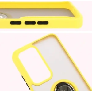 Hurtownia GSM - Bizon Case Hybrid Ring Oppo Reno 12 rauchig mit einem gelben Rahmen - BIZ6940 - {ean13} - Hurt