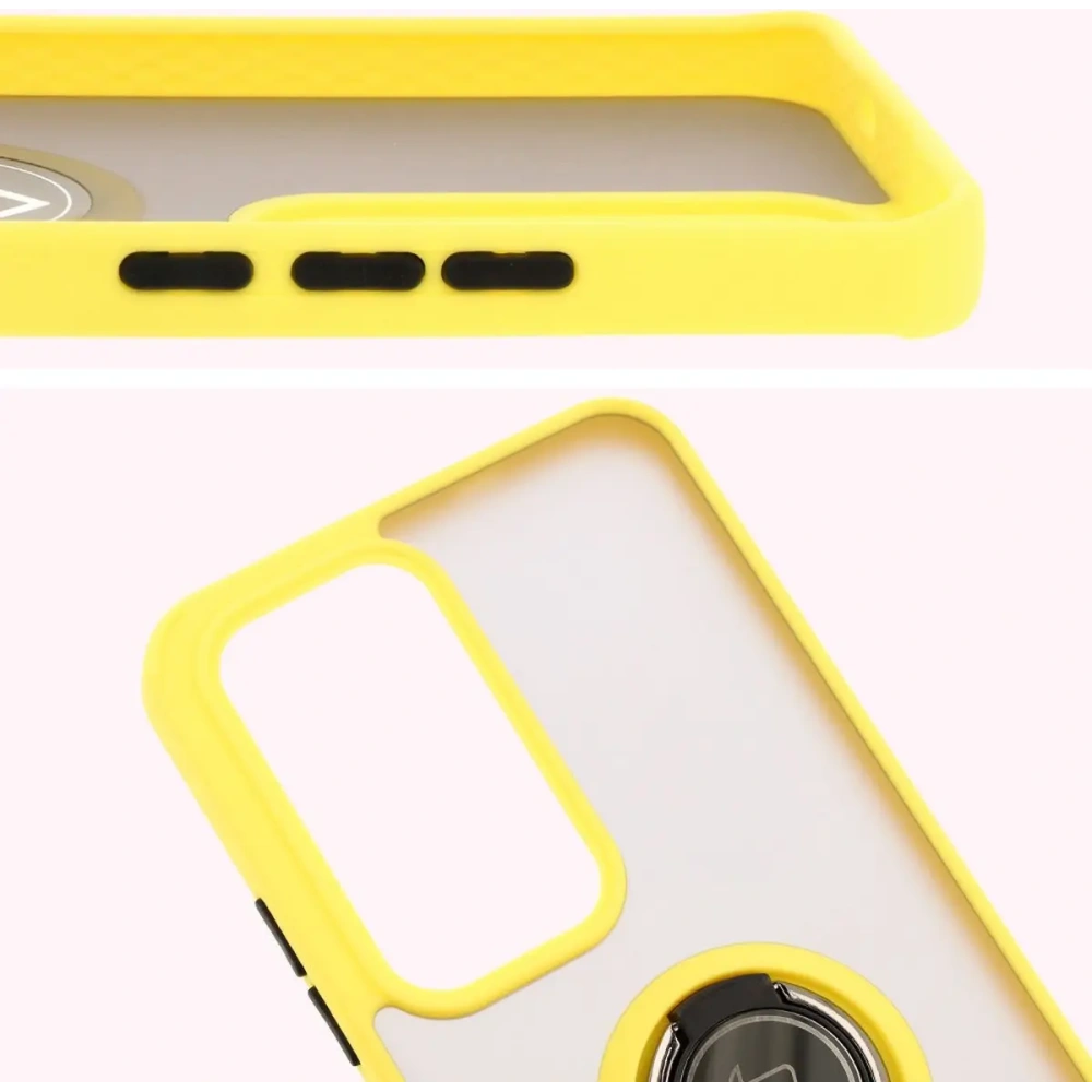 Hurtownia GSM - Bizon Case Hybrid Gyűrű Oppo Reno 12 füstös sárga kerettel - BIZ6940 - {ean13} - Hurt