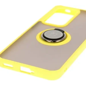 Wholesale Bizon Case Hybrid Ring Oppo Reno 12 smoky with a yellow frame - BIZ6940 - {ean13} - Hurt