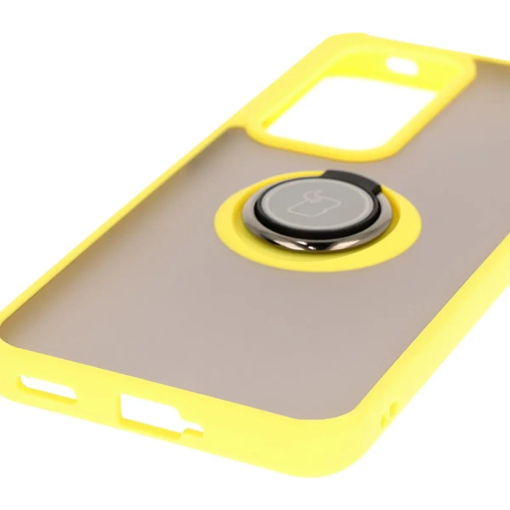 Hurtownia GSM - Bizon Case Hybrid Gyűrű Oppo Reno 12 füstös sárga kerettel - BIZ6940 - {ean13} - Hurt