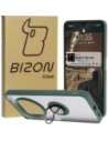 Bizon Case Hybrid Ring Xiaomi Redmi 14C 4G / POCO C75 smoky with a dark green frame