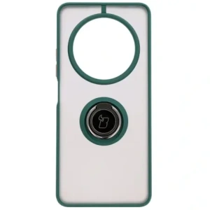 Hurtownia GSM - Bizon Case Hybrid Ring Xiaomi Redmi 14C 4G / POCO C75 rauchig mit einem dunkelgrünen Rahmen - BIZ6941 - {ean13} - Hurt