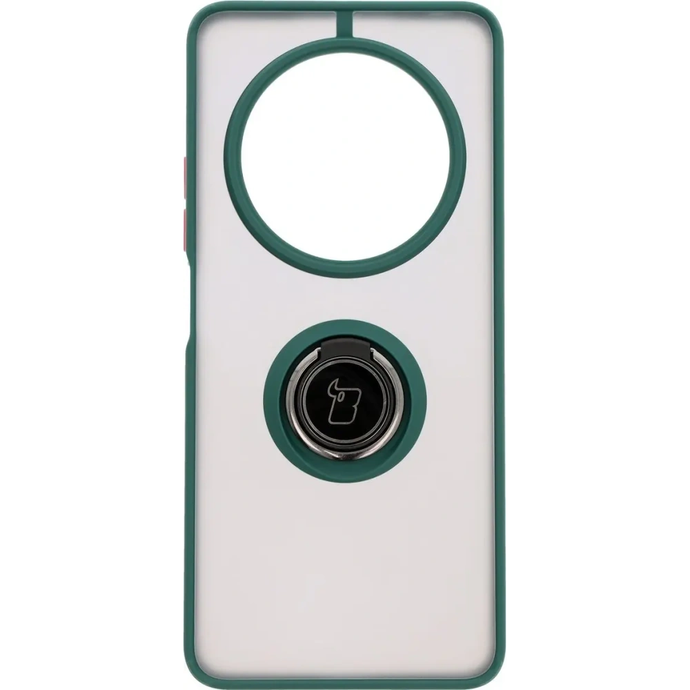 Hurtownia GSM - Bizon Case Hybrid Ring Xiaomi Redmi 14C 4G / POCO C75 rauchig mit einem dunkelgrünen Rahmen - BIZ6941 - {ean13} - Hurt