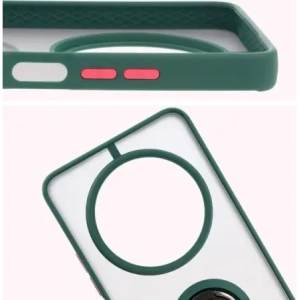 Wholesale Bizon Case Hybrid Ring Xiaomi Redmi 14C 4G / POCO C75 smoky with a dark green frame - BIZ6941 - {ean13} - Hurt