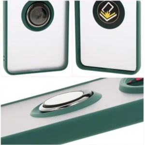 Wholesale Bizon Case Hybrid Ring Xiaomi Redmi 14C 4G / POCO C75 smoky with a dark green frame - BIZ6941 - {ean13} - Hurt