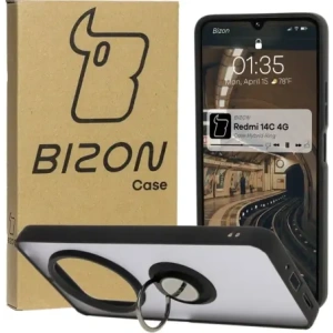 Hurtownia GSM - Bizon Case Hybrid Ring Xiaomi Redmi 14C 4G / POCO C75 rauchig mit einem schwarzen Rahmen - BIZ6942 - {ean13} - Hurt