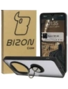 Bizon Case Hybrid Ring Xiaomi Redmi 14C 4G / POCO C75 rauchig mit einem schwarzen Rahmen