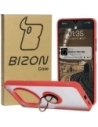 Bizon Case Hybrid Ring Xiaomi Redmi 14C 4G / POCO C75 smoky with a red frame