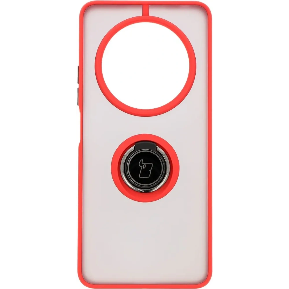 Hurtownia GSM - Bizon Case Hybrid Ring Xiaomi Redmi 14C 4G / POCO C75 rauchig mit rotem Rahmen - BIZ6943 - {ean13} - Hurt