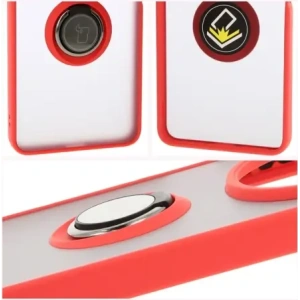 Wholesale Bizon Case Hybrid Ring Xiaomi Redmi 14C 4G / POCO C75 smoky with a red frame - BIZ6943 - {ean13} - Hurt