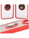 Hurtownia GSM - Bizon Case Hybrid Ring Xiaomi Redmi 14C 4G / POCO C75 rauchig mit rotem Rahmen - BIZ6943 - {ean13} - Hurt