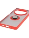 Hurtownia GSM - Bizon Case Hybrid Ring Xiaomi Redmi 14C 4G / POCO C75 rauchig mit rotem Rahmen - BIZ6943 - {ean13} - Hurt