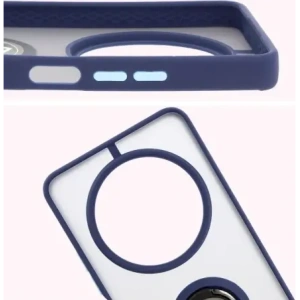 Wholesale Bizon Case Hybrid Ring Xiaomi Redmi 14C 4G / POCO C75 smoky with a navy blue frame - BIZ6944 - {ean13} - Hurt
