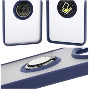 Wholesale Bizon Case Hybrid Ring Xiaomi Redmi 14C 4G / POCO C75 smoky with a navy blue frame - BIZ6944 - {ean13} - Hurt