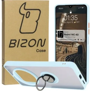 Wholesale Bizon Case Hybrid Ring Xiaomi Redmi 14C 4G / POCO C75 smoky with a light blue frame - BIZ6945 - {ean13} - Hurt