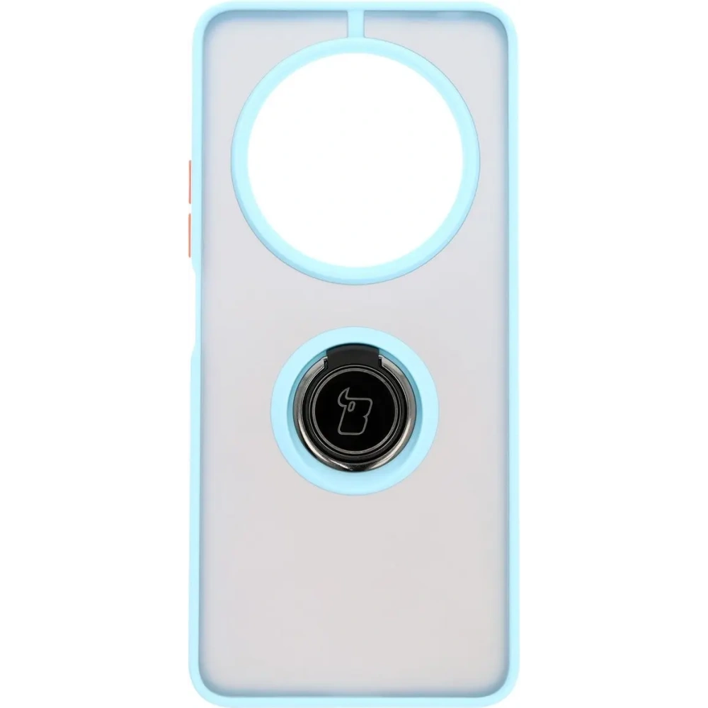 Hurtownia GSM - Etui s úchytem na prst Bizon Case Hybrid Ring do Xiaomi Redmi 14C 4G / POCO C75 kouřové s jasně modrým rámem - BIZ6945 - {ean13} - Hurt