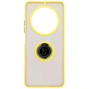 Hurtownia GSM - Bizon Case Hybrid Ring Xiaomi Redmi 14C 4G / POCO C75 rauchig mit einem gelben Rahmen - BIZ6946 - {ean13} - Hurt