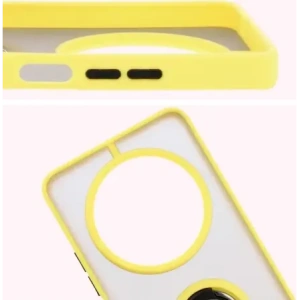 Wholesale Bizon Case Hybrid Ring Xiaomi Redmi 14C 4G / POCO C75 smoky with a yellow frame - BIZ6946 - {ean13} - Hurt