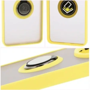 Wholesale Bizon Case Hybrid Ring Xiaomi Redmi 14C 4G / POCO C75 smoky with a yellow frame - BIZ6946 - {ean13} - Hurt