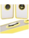 Hurtownia GSM - Etui s úchopem na prst Bizon Case Hybrid Ring pro Xiaomi Redmi 14C 4G / POCO C75 kouřové s žlutým rámečkem - BIZ6946 - {ean13} - Hurt